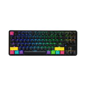 AJAZZ K870T 87 Keys Wireless Mechanical Keyboard Brown/Red Switch Black