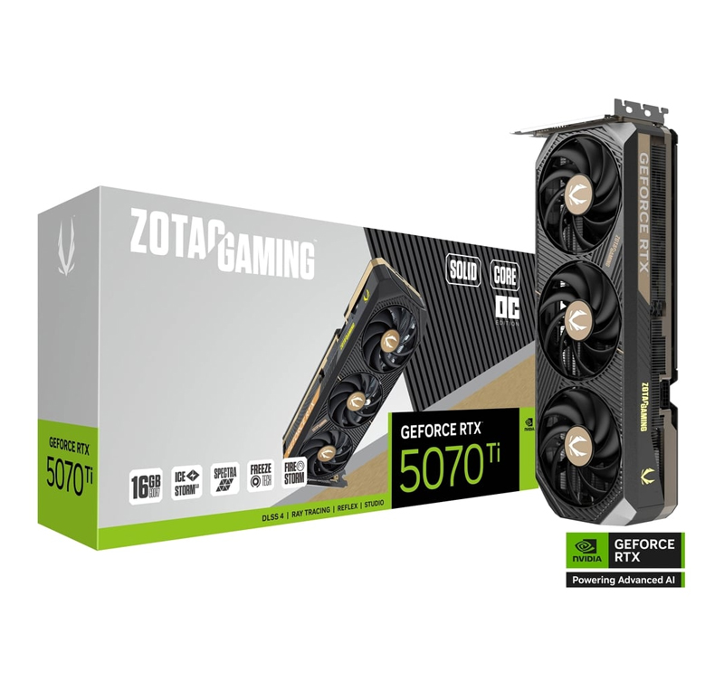ZOTAC GAMING GeForce RTX 5070 Ti SOLID CORE OC-800x763