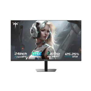 KTC Gaming Monitor "H24T09P" 24 Inch Gaming Monitor FHD 1080P Fast IPS 165Hz, 125% sRGB 1ms HDR Zero-Frame Computer Monitor, HDMI 2.0, DisplayPort 1.4, FreeSync & G-Sync, Tilt, VESA Compatible, Eye Care