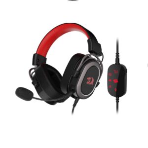 Redragon 710 Helios USB Wired Gaming Headset, 7.1 Surround Sound - Memory Foam Earpads - 50MM Drivers Gaming Headset