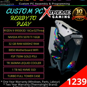 Gaming Computer Build #9 Ryzen 9 9950x3d/RTX 5070 Ti 16GB (Contact Us To Customize)