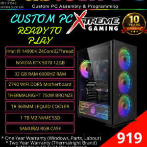 Gaming Computer Build #9 Intel I9 14900K/RTX 5070 12GB (Contact Us To Customize)