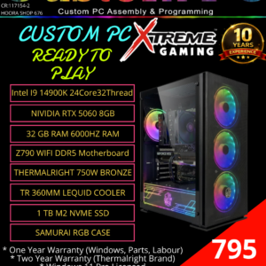 Gaming Computer Build #10 Intel I9 14900K/RTX 5060 (Contact Us To Customize)