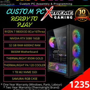 Gaming Computer Build #4 Ryzen 7 9800x3d/RTX 5080 16GB (Contact Us To Customize)