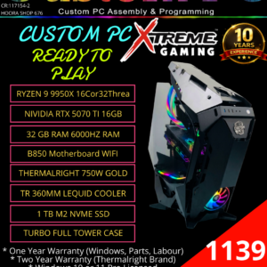 Gaming Computer Build #8 Ryzen 9 9950x/RTX 5070 Ti 16GB (Contact Us To Customize)