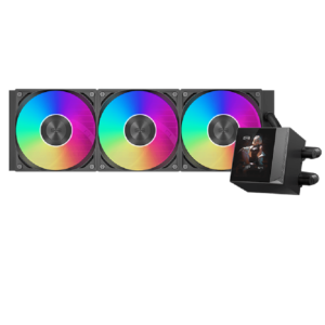 PCCOOLER 360 DC360 Pro ARGB 360mm CPU Liquid Cooler “With 2.4 inch LCD screen” (Black)